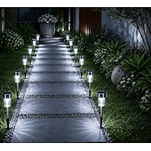 economico Illuminazione vialetto-12pcs luci solari da giardino per prato all'aperto a led luce solare impermeabile patio illuminazione percorso cortile lampada decorazione paesaggio