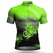 voordelige Heren shirts-Heren Wielrenshirt Geometrisch Korte mouw Fietsen Shirt Kleding Bovenlichaam met 3 achterzakken UV-bestendig Sneldrogend Met zakken Ademend Sport blauw Geel Paars Kleding