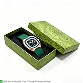 abordables Relojes de Cuarzo-Reloj de lujo para hombre, cronógrafo cuadrado de moda, reloj de pulsera de cuarzo para hombre, resistente al agua, deportivo, casual, con correa de silicona, luminoso, multifunción, correa marrón,