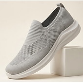 preiswerte Lässige Sandalen-Graue Herren-Sneaker zum Hineinschlüpfen, leicht, atmungsaktiv und bequem – lässige Low-Top-Sneaker für Alltag, Reisen, Pendeln und entspannte Wochenend-Looks.