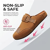billiga Herrtofflor och träskor-herrsandaler med stängd tå, slip-on-skor med justerbar rem, bekväma sommarskor för stranden, resorten, vardagsbruk