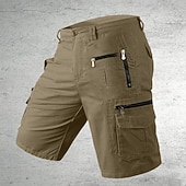 Men's Tactical Shorts Cargo Shorts Shorts Hiking Shorts Buttons Multi Pocket Plain Wearable Short Daily Outdoor Camping & Hiking Fashion Classic Khaki Black