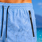 economico Costumi da Bagno per Uomini-Per uomo Costumi da bagno Pantaloncini da bagno boxer Shorts Tasca Elastico in vita Tinta unita Asciugatura Rapida Scolorimento in acqua Sopra il ginocchio Casuale Spiaggia Nuoto Vacanza Moda Blu