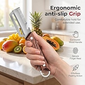 baratos Utensílios para cozinhar e guardar Fruta &amp; Vegetais-2 Pcs 3 in 1 Multifunctional Vegetable Peeler With Hanging Hole, Stainless Steel Bottle Opener and Grater with Plastic Handle, Kitchen Gadgets Tool for Potatoes Fruit Garlic Carrots