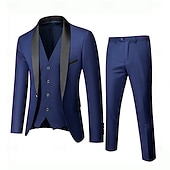 cheap Men's 1920s Costumes-Retro Vintage Rococo Baroque Suits &amp; Blazers Gentleman Fancy Dress Men's Masquerade Party / Evening Bachelorette Party Adults' Coat Pants