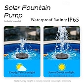 levne Venkovní rekreace-Solární fontánové čerpadlo 1,0 W/1,5 W/2,5 W - 1,5W solární vodní čerpadlo se 6 tryskami - vhodné pro ptačí koupaliště, jezírka, zahrady, bazény, akvária, venkovní prostory a akvária!