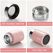 cheap Kitchen Utensils &amp; Gadgets-230ML Mini Pocket Thermos Bottle, Portable Stainless Steel Vacuum Insulated Water Bottle, Leakproof Sports Water Cup, Compact Travel Drink Flask, Ideal For Outdoor Activities, School, Daily Use