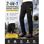 billiga lediga byxor-Herr Långbyxor Taktiska byxor Casual byxor Vandringsbyxor Utomhusbyxor Ficka Konvertibel Ensfärgat Vattentät Snabb tork Dagligen Utomhus Helgdag Streetwear Stylish Kaki Svart Oelastisk