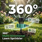 cheap Watering &amp; Irrigation-360° Coverage Precision Garden Irrigation Sprinkler, Lawn Yard Garden Sprinkler, Adjustable Flexible Watering System for Lawn, Flower, Grass, Plants