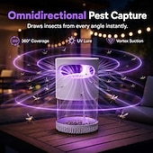 abordables Lampe anti-insectes-Piège à mouches des fruits, attrape-insectes volants, ventilateur intégré, pour moustiques, moucherons et autres insectes volants, tue-moustiques, lumière bleue efficace