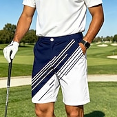 cheap Printed Shorts-Men's Geometric Lines / Waves Abstract Art Bermuda Shorts Casual Shorts Golf Shorts Mid Waist Business Casual Work Golf Beach Vacation Wear Flat Front Shorts with 4 Pockets Designer Clothing Apparel