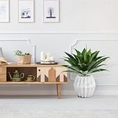 baratos Plantas e Folhagens Artificiais-2 plantas artificiais de agave grandes com 18 folhas cada, folhagem tropical artificial realista para decoração de interiores e exteriores, perfeitas para casa, escritório, jardim, varanda e para