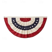 preiswerte Wimpelkette-Wimpelkette zum 250. Jahrestag der amerikanischen Flagge für den Außenbereich, gefaltete USA-Fächerflagge 1,5 x 3/3 x 6 Fuß, amerikanische Wimpelketten für patriotische Außendekorationen, Dekorationen