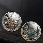 abordables Fournitures pour fêtes-Pièce commémorative biblique, inspirée du psaume 23 et ornée d'un berger, jeton religieux inspirant à glisser dans sa poche pour la prière, le baptême, l'église ou comme souvenir chrétien.