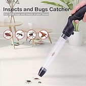 voordelige Elektrische muggenverjagers-Insectenzuiger, handzame spinnenzuiger voor binnen en buiten, diervriendelijke insectenval zonder dodelijke afloop voor kakkerlakken, vliegen, mieren en spinnen, draagbare ongediertebestrijding met