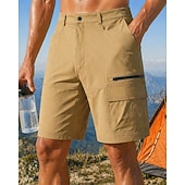 cheap Bottoms-Men's Outdoor Shorts Cargo Shorts Hiking Shorts Combat Shorts Summer Spring Autumn / Fall Outdoor Regular Fit Waterproof Quick Dry Lightweight Breathable Shorts Zippers Pocket Dark Grey Khaki Camping