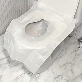 abordables Fournitures pour la maison-50 protège-sièges de toilettes jetables, papier toilette portable pour les voyages, papier pour siège de toilette