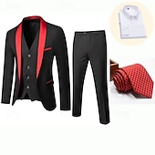 cheap Men's 1920s Costumes-Retro Vintage Rococo Baroque Suits &amp; Blazers Gentleman Fancy Dress Men's Masquerade Party / Evening Bachelorette Party Adults' Coat Pants