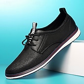 economico Scarpe Casual con Lacci-Scarpe da ginnastica casual da uomo bianche con lacci, leggere, traspiranti e comode, ideali per camminare, per un look casual elegante, basse, perfette per l'uso quotidiano, i viaggi, gli spostamenti e le uscite del fine settimana.