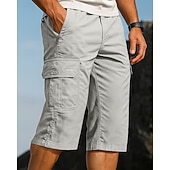 baratos Partes inferiores-Homens Bermuda Cargo Shorts de caminhada Verão Ao ar livre Normal Prova-de-Água A Prova de Vento Calças Bolsos Cinzento Algodão Acampar e Caminhar Corrida S M L XL XXL