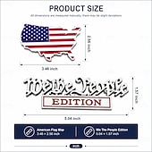 preiswerte U.S. 250. Jahrestag-2er-Pack „We the People“-Autoemblem mit patriotischer Flagge, 3D-Chrom-Autoaufkleber für LKW, SUV, Motorrad, patriotisches Design mit amerikanischer Verfassung – Geschenkidee für Männer und Frauen