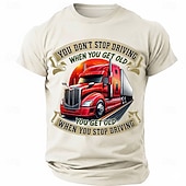  Men's You Don't Stop Driving When You Get Old Graphic T Shirt Red Semi Truck Driver Funny Regular Fit Designer Clothing Apparel S M L XL XXL XXXL