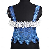 cheap Tops-Medieval Renaissance Corset Bodice Fairy Noblewoman Jacquard Floral Fancy Dress Women's Fantasy Royal Halloween Carnival Casual Daily Renaissance Fair LARP Adults' Corset Spring &amp; Summer
