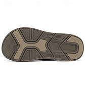 cheap Men's Slippers &amp; Flip-Flops-Men's Brown Toe Post Flip Flops Casual Comfort Thong Sandals Lightweight Summer Beach Footwear for Vacation, Poolside, Resort Wear and Everyday Relaxation