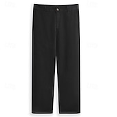 economico Chino-pantaloni chino da uomo casual neri e bianchi micro-elastici