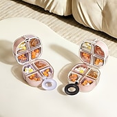 economico deposito bagagli e viaggi-Portapillole magnetico a forma di cubo, organizer portatile per medicinali da 7 giorni, mini contenitore da viaggio per pillole per tre pasti al giorno, dispenser giornaliero di vitamine, integratori