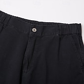 お買い得  クラシック-男性用 カーゴショーツ ショーツ カジュアルショーツ ハイキング ショーツ マルチポケット まっすぐな足 カラーブロック 平織り 耐久性 吸汗性 膝丈 カジュアル 日常 アウトドア ファッション ストリートファッション ブラック ブラウン 伸縮性なし