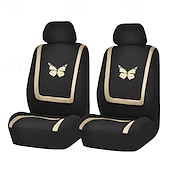 baratos Capas para bancos de automóveis-4PCS Cobertura de Cadeira Automotiva para Bancos dianteiros Prevenir Manchas para Carro de passeio / SUV / Carro