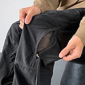 voordelige Bodems-Voor heren Combatbroek Cargohosen Wandelbroek Waterdichte broek Zomer Lente Herfst Buiten Normale pasvorm waterdicht Sneldrogend Lichtgewicht Ademend Broeken / Regenbroek / Overbroek Ritsen Zak Zwart