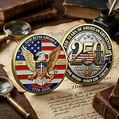 olcso Az Egyesült Államok 250. évfordulója-9 db-os amerikai 250. évfordulós emlékérme ajándékkészlet, hazafias katonai kihívás érmegyűjtemény, díszdobozban, amerikai 1776-2026 emléktárgy ajándék a függetlenség napjára