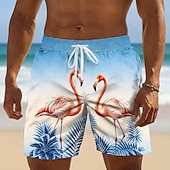  Per uomo Albero di Cocco Piante Tropicali Costumi da bagno Costumi da bagno Pantaloncini da bagno Pantaloncini da Surf Misura del girovita medio Hawaiano Quotidiano Vacanza al Mare Tasche Laterali