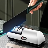 お買い得  キッチン用品＆小物-キッチン用電動ナイフ研ぎ器 多機能自動プロ仕様 4段階ギア電動ナイフ研ぎ器 キッチンアクセサリー 高速研ぎ石 家庭用キッチン 全自動ナイフ研ぎ機