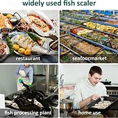 abordables Fruit &amp; Vegetable Tools-4pcs Stainless Steel Fish Remover Tool Set, Kitchen Scaler Fish Skin Graters Cleaning Peeler Scaler Scraper, Ideal for Home, Kitchen, Seafood Markets, and Professional Seafood Preparation