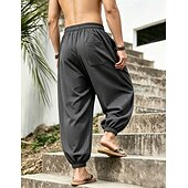 economico pantaloni casual-Per uomo Joggers Pantaloni Pantaloni casual Pantaloni a Nido d'Ape Coulisse Tasca Elastico in vita Tinta unica Asciugatura Rapida Leggero Quotidiano All'aperto Vacanza Vacanza Elegante Nero Bianco
