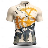 economico Maglie da uomo-Da uomo Maglia da Ciclismo Geometrico Manica Corta Bicicletta Maglia Top con 3 tasche posteriori Resistente ai Raggi UV Asciugatura Rapida Con tasche Cerniera Frontale Gli sport Rosa Viola Arancione