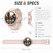 levne Chytré hodinky-Chytré hodinky GPS pro ženy s 1,32" AMOLED obrazovkou, globálním určováním polohy 6 satelitů, vodotěsným fitness trackerem do 5 atm, více než 170 sportovními režimy, 24hodinovým monitorem zdraví,