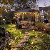 economico Illuminazione vialetto-12pcs luci solari da giardino per prato all'aperto a led luce solare impermeabile patio illuminazione percorso cortile lampada decorazione paesaggio