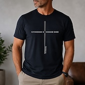  Paternitatea este Împărăție, Lucrare, Proverbe 22 6, Cruce Creștină, Tricou Religios Minimalist pentru Bărbați, Bazat pe Credință, Grafic, Guler Rotund, Mânecă Scurtă, Cadou pentru Tată, Îmbrăcăminte