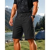 baratos Partes inferiores-Homens Shorts ao ar livre Bermuda Cargo Shorts de caminhada Calções Cambat Verão Primavera Outono Ao ar livre Moderno Prova-de-Água Secagem Rápida Leve Respirável Calção Zípers Bolsos Cinzento Escuro