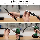 economico accessori per trapano-Prolunga flessibile per albero da 1/2", bussola dinamometrica, chiavi a cricchetto, chiave elettrica, biella, barra di prolunga flessibile per spazi ristretti, utensile manuale per riparazioni