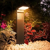  1 PC LED Solar Pathway Lights Outdoor Waterproof Bright Landscape Path Lights for Yard Patio Backyard Lawn Driveway Walkway Garden Decorative with Warm and Cool White Light