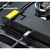 ieftine Lanterne-Lanternă magnetică de lucru, lanternă LED portabilă reîncărcabilă rotativă cu design cu clips, lanternă cu 3 moduri de iluminare pentru reparații auto, camping, muncă și urgențe