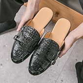 billiga Herrtofflor och träskor-Herr vita och gröna dubbelmunk-loafers med slip-on-detaljer, eleganta uttalandeskor för snygga män, bröllop, banketter, fester och kvällskläder