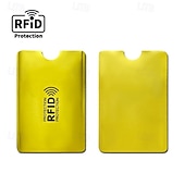 abordables Porte-cartes RFID-Lot de 100 pochettes anti-RFID, protège-cartes de crédit ou pochettes pour passeport, protection contre le vol d'identité en voyage, porte-cartes fin et coloré pour portefeuille, protection antivol