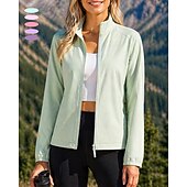 cheap Outdoor Jackets-Women's Windbreaker Softshell Jacket Hiking Jacket Outdoor Sun Protection Quick Dry Lightweight Breathable Hiking Outfits Hiking Clothes Summer Spring Jacket Climbing Camping / Hiking / Caving Solid