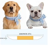 abordables Sombrero de sol-5 bufandas refrescantes universales de verano para mascotas, para perros. &amp;collar para el cuello del gato, toalla fría para la prevención del golpe de calor, anillo de hielo para el cuello para